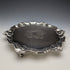 1904 British Antique Pure Silver (925 Silver) Salva Diameter 24.5cm 454g William Hutton